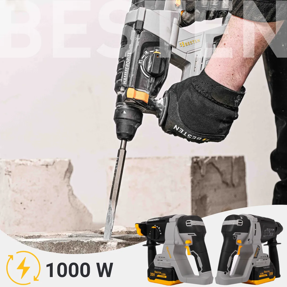 Młotowierarka BESTEN BE0002904 - 1000W silnik bezszczotkowy